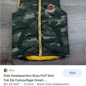 Kids headquarters puffy vest